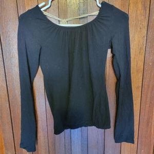 Womens long sleeve tops,size small,black,ella moss